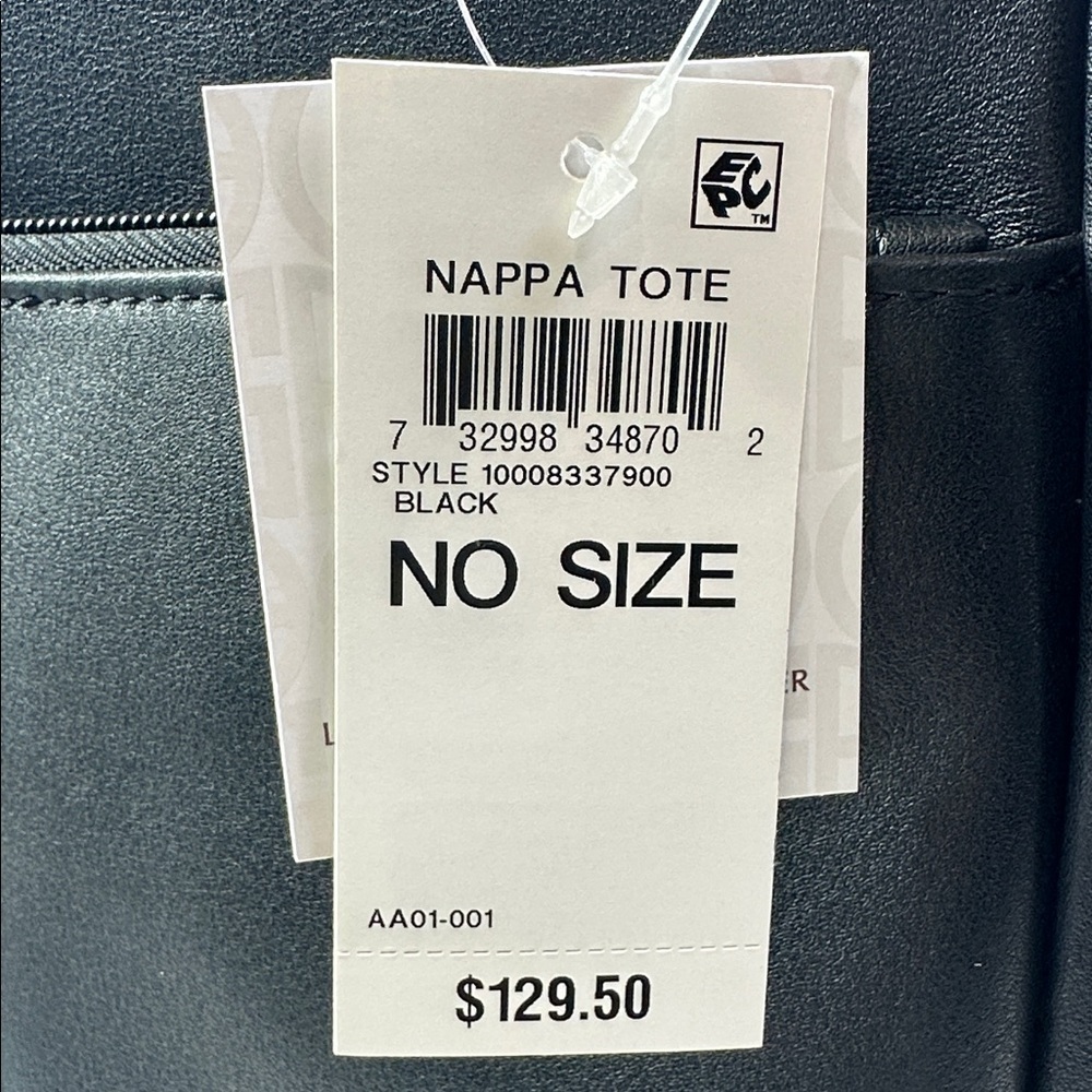 NEW GIANNI BERNINI BLACK LEATHER NAPPA TOTE - Picture 6 of 10